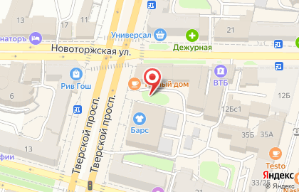 Магазин обуви Сороконожка на Новоторжской улице на карте