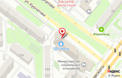 Туристическое агентство Лекс-Тур на улице Курчатова на карте