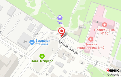 Аптека Забота на Арзамасской улице на карте