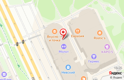 Банкомат Кредит Европа банк на проспекте Большевиков на карте