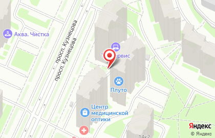 Магазин зоотоваров на проспекте Кузнецова, 12 к1 на карте