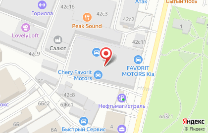 Автоцентр FAVORIT MOTORS Восток на Большой Семёновской улице на карте