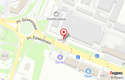 Продовольственный магазин Ласточка на улице Ермолова на карте