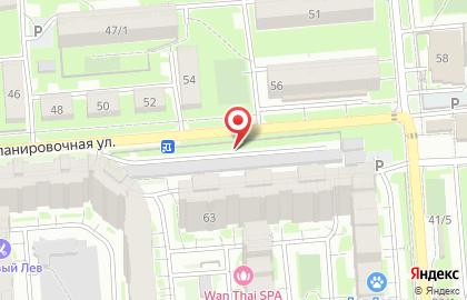 Кировец на Планировочной улице на карте