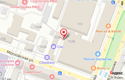Торговый павильон Палисадник на Московской улице на карте