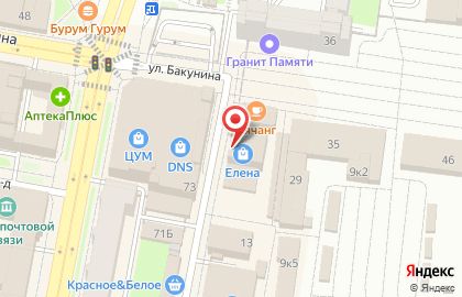 ТЦ Елена в Железнодорожном районе на карте