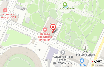 Клиника на улице Чайковского на карте