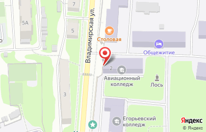 МГТУГА Егорьевский авиационный технический колледж им. Чкалова В.П. на карте