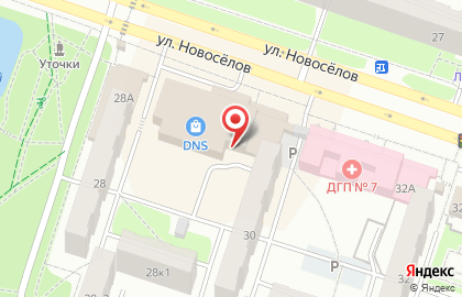 Фирменный магазин Ермолино на улице Новосёлов на карте