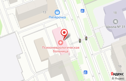 Больница Сургутская клиническая психоневрологическая больница в Ханты-Мансийске на карте
