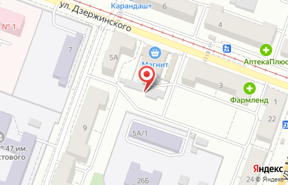 Компания по изготовлению ключей Срочная Замочная на улице Дзержинского на карте