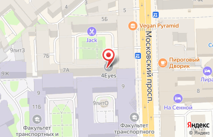 Пекарня Ф. Вольчека на Московском проспекте на карте