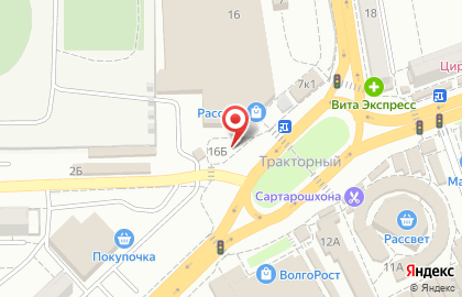 Магазин Большой праздник в Тракторозаводском районе на карте