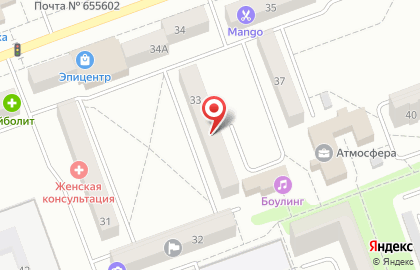 Торгово-выставочный зал Нуга Бест в Саяногорске на карте