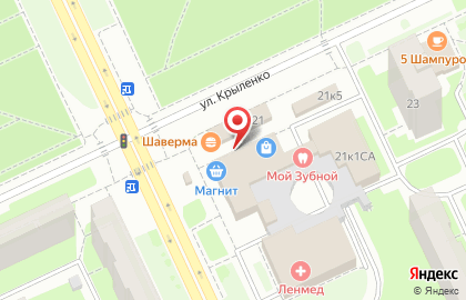 БалтБет на улице Крыленко на карте