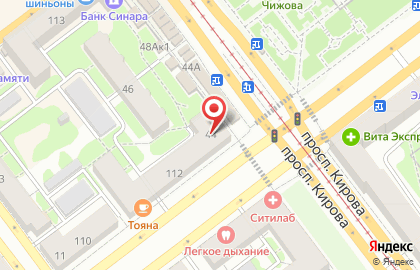 Компания по установке натяжных потолков на проспекте Кирова на карте