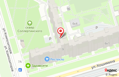 Автошкола Автогранд на проспекте Просвещения на карте