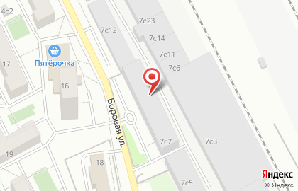 Шиномонтажная мастерская на Боровой улице на карте