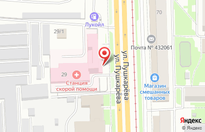 Станция скорой медицинской помощи министерство здравоохранения Ульяновской области в Засвияжском районе на карте