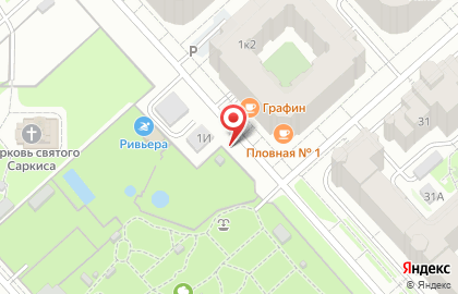 Киоск по продаже фруктов и овощей, Советский район на улице Молокова на карте