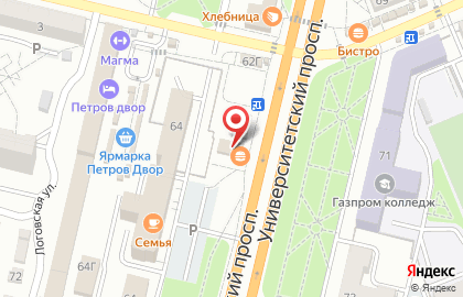 Сеть салонов продаж МТС на Университетском проспекте, 62д на карте