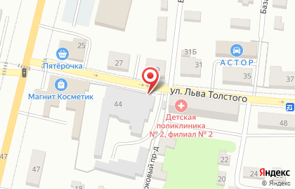 Киоск по продаже хлебобулочных изделий Щекинский хлебокомбинат на улице Льва Толстого на карте
