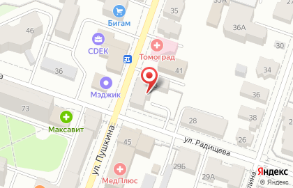 Салон по продаже очков и контактных линз Оптика Expert на улица Пушкина на карте