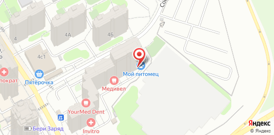 Ветеринарная клиника Мой питомец на карте