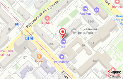 Хостел Leon на карте