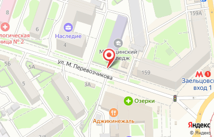 Киоск по продаже колбасных изделий и сыров на улице Михаила Перевозчикова на карте