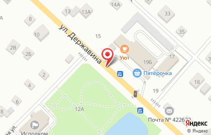 Магазин рыболовных принадлежностей на улице Державина на карте