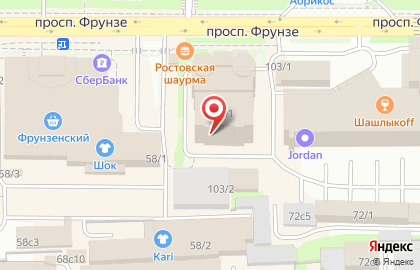 Фон, ЗАО на проспекте Фрунзе на карте