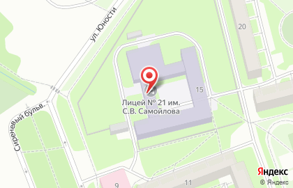 Социально-экономический лицей №21 им. Героя России С.В. Самойлова на карте