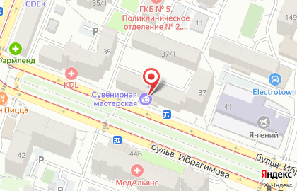 Строящиеся объекты, ОАО Трест Уфагражданстрой на карте