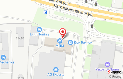 Сервисный центр Dentex на Кантемировской улице на карте