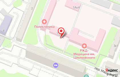 Отделенческая больница им. К.Э. Циолковского на улице Болотникова на карте