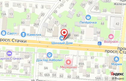 Торгово-сервисный центр Шинный Дом на проспекте Стачки на карте