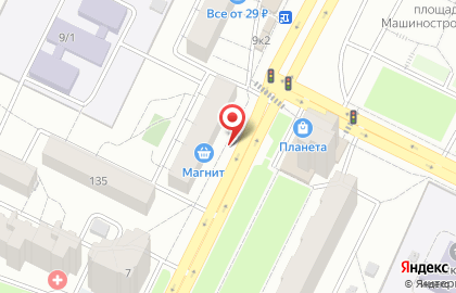 Чайка на улице Машиностроителей на карте