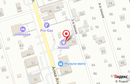 АЗС Эко на Алма-Атинской улице на карте