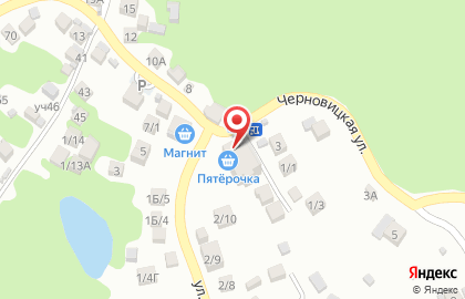 Супермаркет Пятёрочка на Черновицкой улице на карте