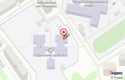 Детский сад №1 на улице Володарского на карте