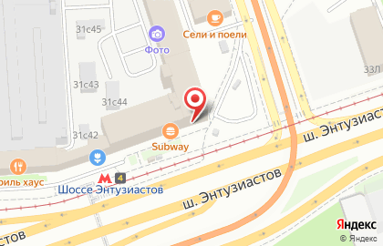 Магазин Дельта Механикс на шоссе Энтузиастов на карте