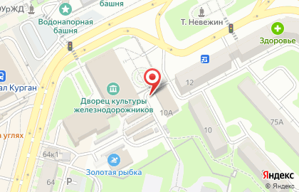 Киоск фастфудной продукции в Кургане на карте