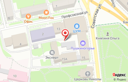 Торгово-промышленная палата Псковской области на Советской улице на карте