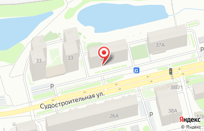 Магазин напитков Русский Разгуляйка на Судостроительной улице на карте