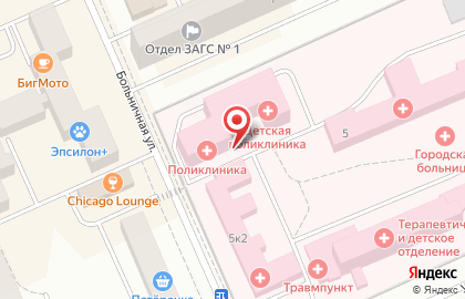 Центральная городская больница, г. Дедовск на Больничной улице на карте