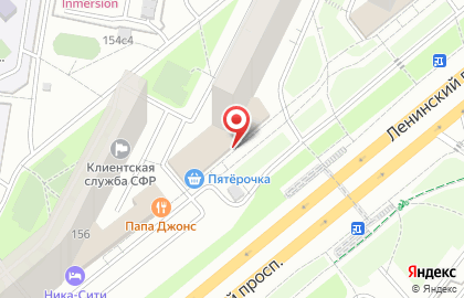 Супермаркет Пятёрочка в Москве на карте