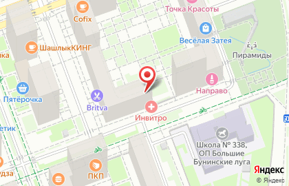 Медицинский центр БунинМед на улице Александры Монаховой на карте