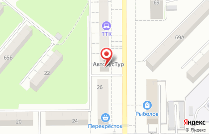 Служба пассажирских перевозок АвтобусТур на проспекте Ленина на карте