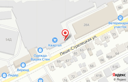Торгово-сервисная компания Фабрика дверей на Пеше-Стрелецкой улице на карте